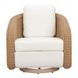 Solara Ivory Upholstered Outdoor Swivel Accent Chair