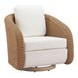 Solara Ivory Upholstered Outdoor Swivel Accent Chair