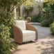 Solara Ivory Upholstered Outdoor Swivel Accent Chair