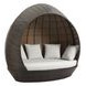 Marisol Brown and Beige Upholstered Outdoor Beach Daybed