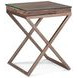 Cambria Bronze and Brown Square Glass Top End Table