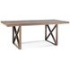 Cambria Bronze and Brown 79" Rectangular Glass Top Dining Table