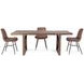 Cambria Bronze and Brown 79" Rectangular Glass Top Dining Table