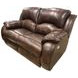 Cagney Chocolate Leather 63" Power Reclining Loveseat with USB Charging