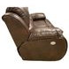 Cagney Chocolate Leather 63" Power Reclining Loveseat with USB Charging