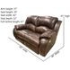 Cagney Chocolate Leather 63" Power Reclining Loveseat with USB Charging