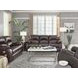 Cagney Chocolate Leather 63" Power Reclining Loveseat with USB Charging