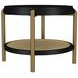 Arini Black and Aged Brass Round End Table