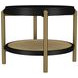 Arini Black and Aged Brass Round End Table