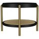 Arini Black and Aged Brass Round End Table