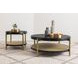 Arini Black and Aged Brass Round End Table