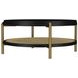 Arini Black and Aged Brass Round Coffee Table