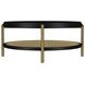 Arini Black and Aged Brass Round Coffee Table