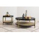 Arini Black and Aged Brass Round Coffee Table