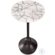 Talley Black And White Marble Top Accent Table