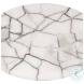 Talley Black And White Marble Top Accent Table