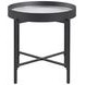 Ozella Sandy Black Round End Table
