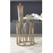 Monett Chocolate Chrome And Clear End Table 