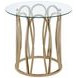 Monett Chocolate Chrome And Clear End Table 