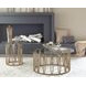 Monett Chocolate Chrome And Clear End Table 