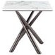 Carvell Mirage White Sintered Stone Square End Table