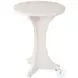 Tait Sandblasted White Round Accent Table