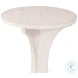 Tait Sandblasted White Round Accent Table