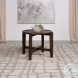 Cota Dark Brown Solid Wood Round End Table
