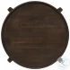 Cota Dark Brown Solid Wood Round End Table