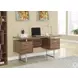 Walnut Hollow-Core/Silver Metal Office Desk