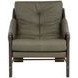 Rafferty Ludlow Dark Olive Leather Upholstered Lounge Chair