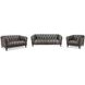 Trix Ash Gray Leather Living Room Set