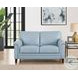 Wendover Spa Blue Leather 62" Loveseat