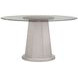 Korey White Wash Mindi 48" Round Glass Top Dining Table