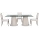 Korey White Wash Mindi 78" Rectangular Glass Top Dining Table