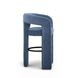 Malone Denim Blue Performance Fabric Upholstered Bar Stool
