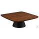 Eason Walnut And Black 2 Piece Coffee Table Set