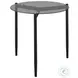 Rosalie Gray And Smoked Glass Top Round Occasional Table Set