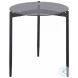 Rosalie Gray And Smoked Glass Top Round Occasional Table Set