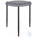Rosalie Gray And Smoked Glass Top Round End Table