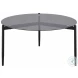 Rosalie Gray And Smoked Glass Top Round Coffee Table