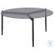 Rosalie Gray And Smoked Glass Top Round Coffee Table