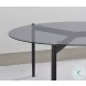 Rosalie Gray And Smoked Glass Top Round Coffee Table