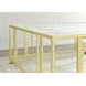 Adri Matte Brass And Glass Top Square Coffee Table