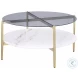 Jonelle Smoke And Gold Occasional Table Set