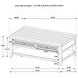 Concord Distressed Java 2 Drawer Rectangular Coffee Table