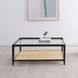 Lanewood Black And Glass Top Coffee Table
