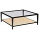 Lanewood Black And Glass Top Coffee Table