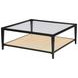 Lanewood Black And Glass Top Coffee Table
