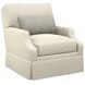 Courtney Beige Upholstered Swivel Chair with Pillow